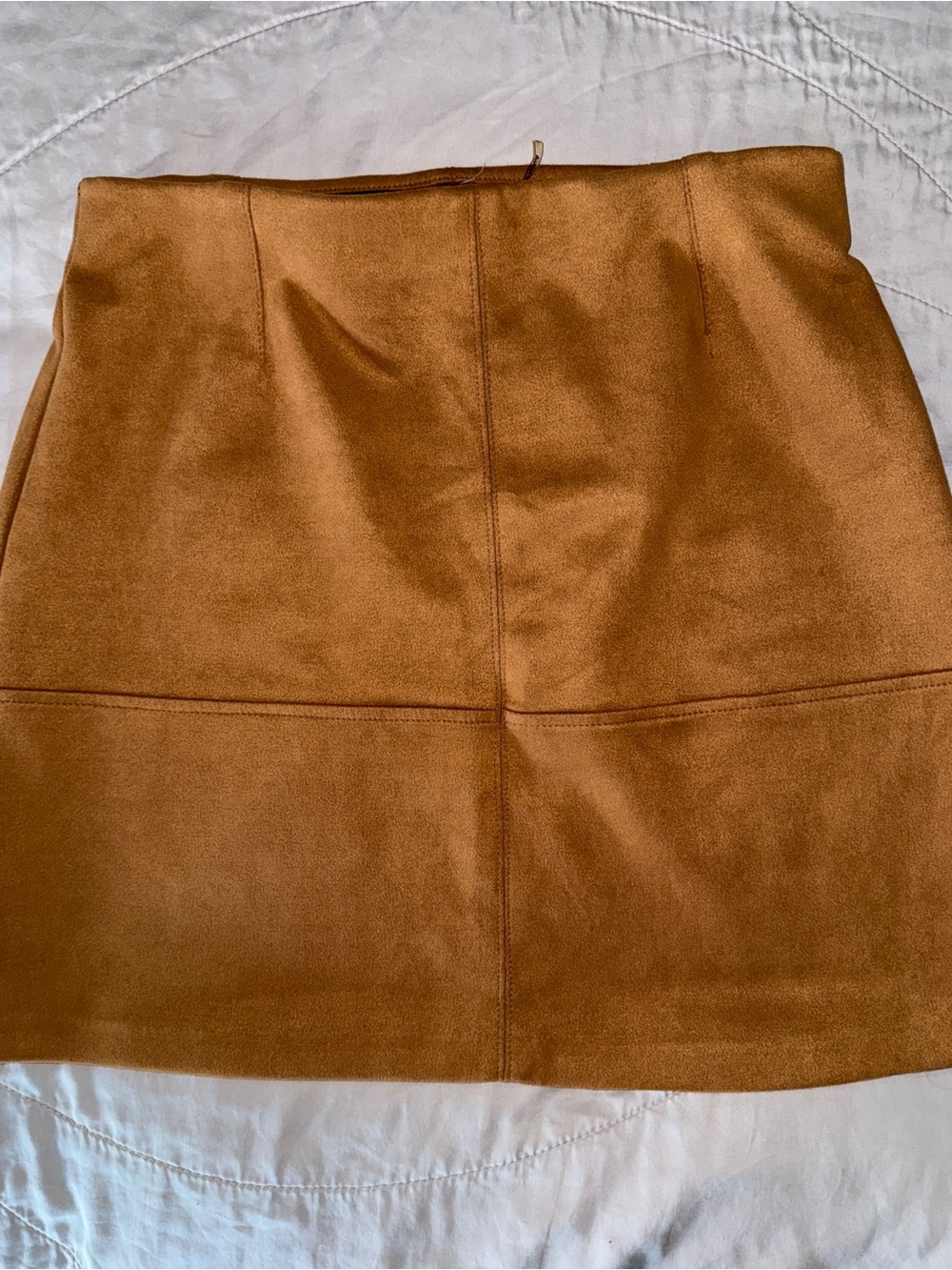 Have Faux Suede Mini Skirt - Camel